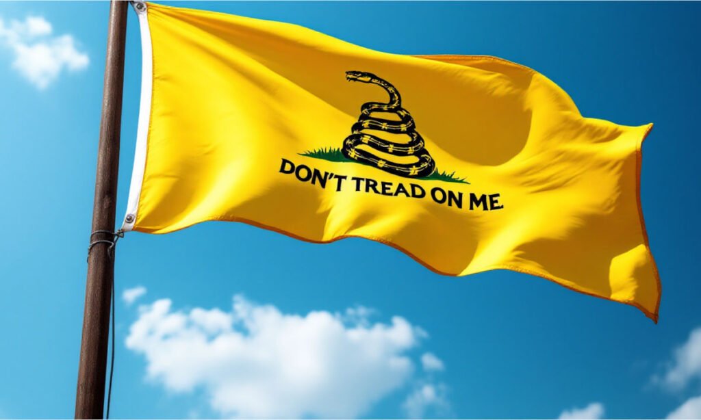 Bandeira de Gadsden hasteada